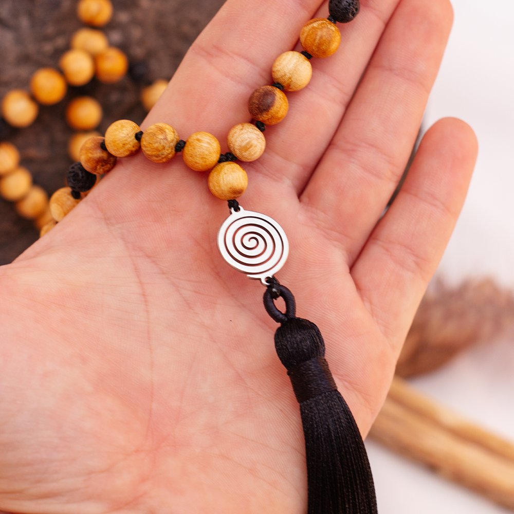 Palo Santo Malakette – Urkraft | mit Lava und Spirale – Bild 4