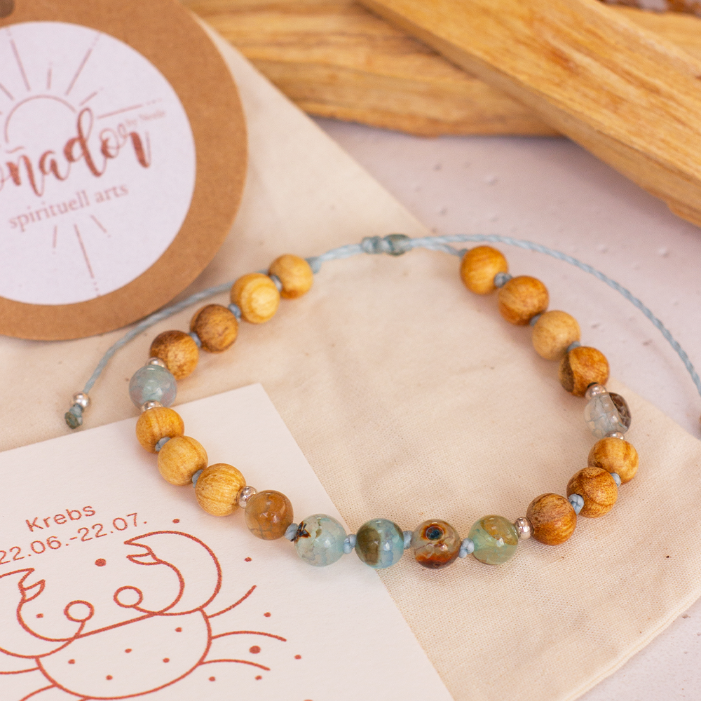 Palo Santo Sternzeichen Armband - Krebs | Achat – Bild 2