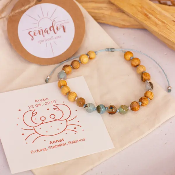 Palo Santo Sternzeichen Armband - Krebs | Achat
