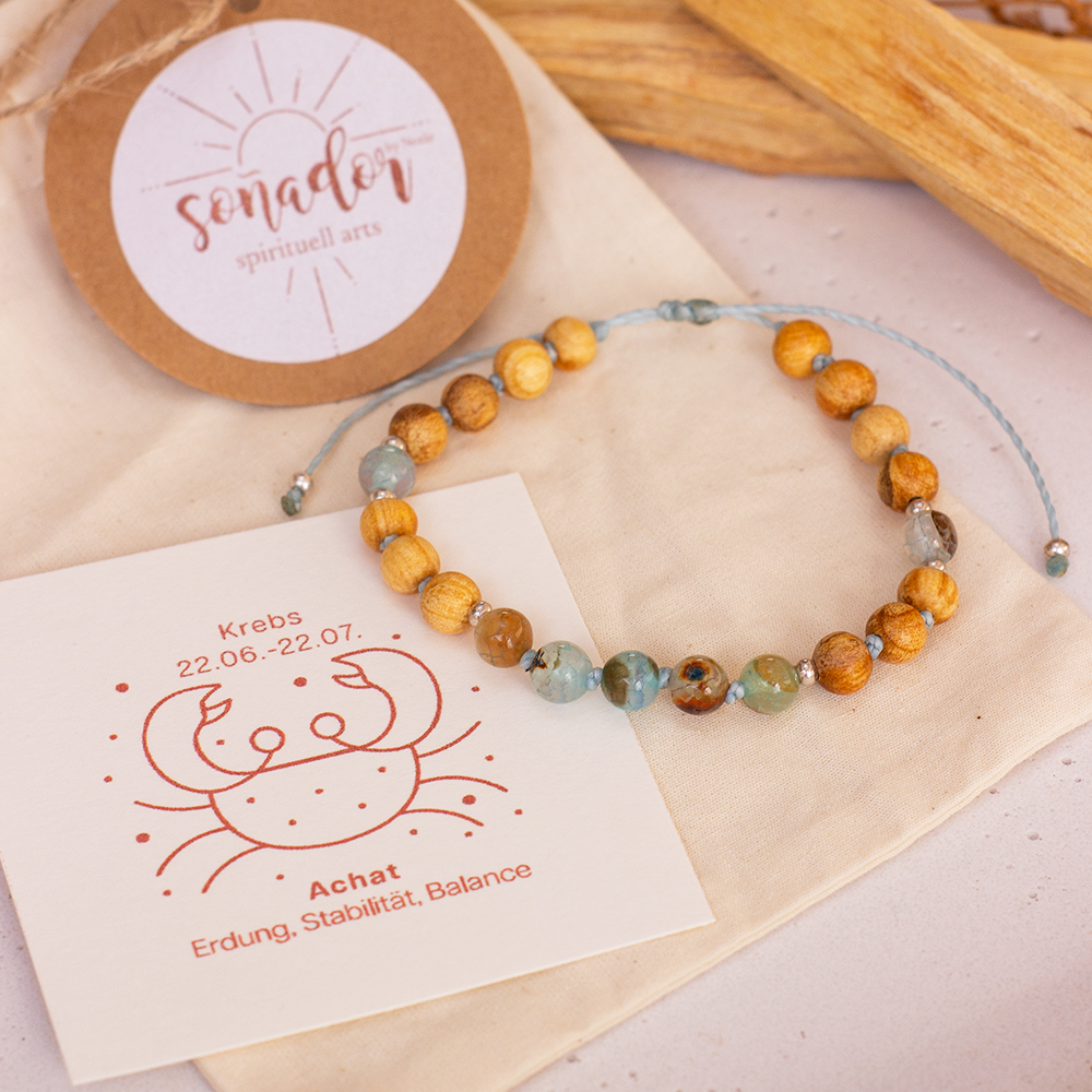 Palo Santo Sternzeichen Armband - Krebs | Achat