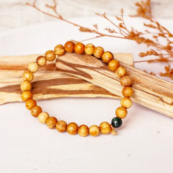 Palo Santo Armband - Smaragd |  Mini Mond